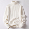 Winter Fall Men's Sweaters Solid Color Turtle Neck Men Clothing Pullover Ribbed Knitted Turtleneck Sweater Men