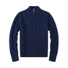 Custom Turtleneck Men Designer Half Zip Up Fleece Pullover Knitted Sweater For Men