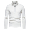 Men's Stand Collar Sweater Half Zipper Solid Color Turtleneck Shirt Sports Jacket Hoodies