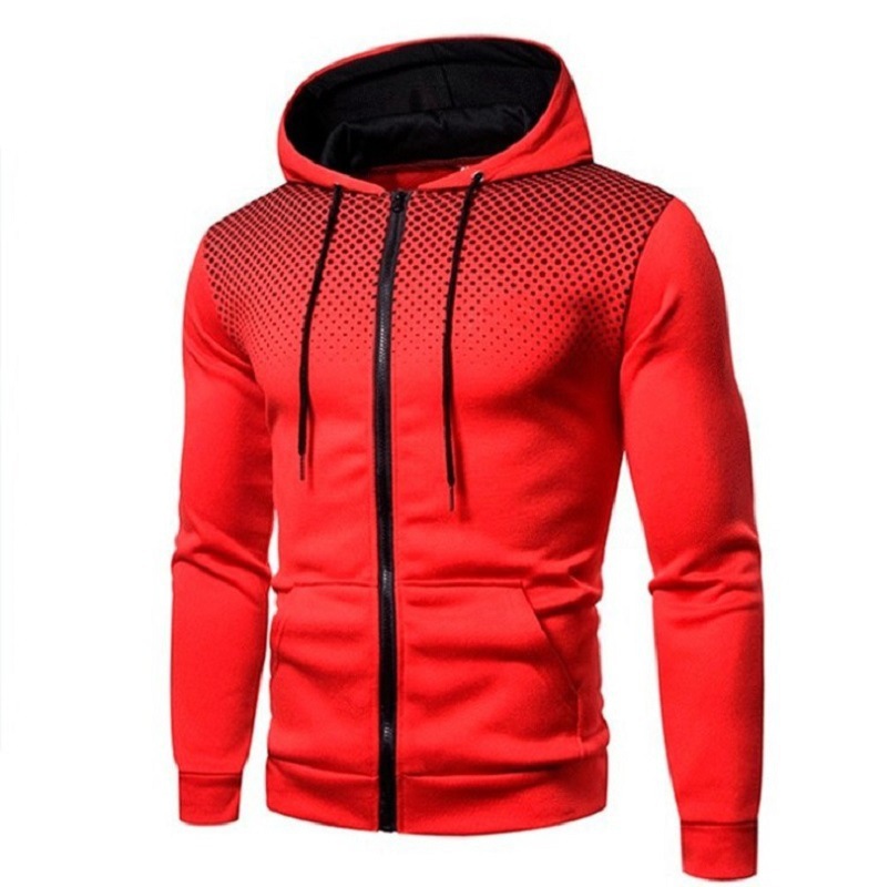  Plain Plus Size Blank Custom Printed Zip Up Gym Fitness Men Hoodies 
