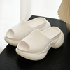 Fashion Women's Wedge Sandals Outdoor Pvc Shoes High Heels 9cm Summer Slipper for Girls