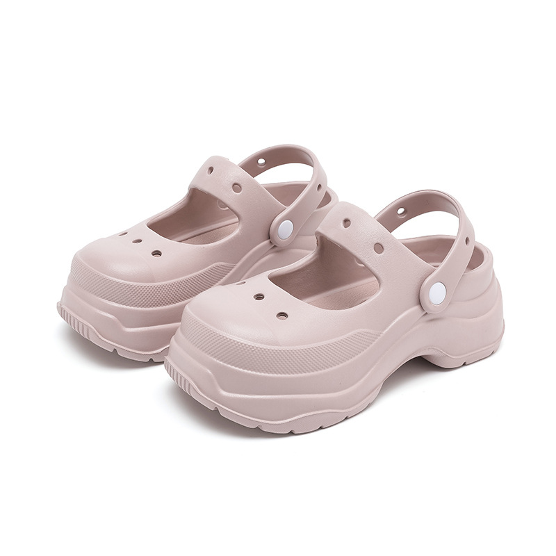 High Heels Lightweight Young Women Casual Platform Garden Shoes EVA Sandals Two Wear Barefoot Shoes