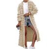 Fall Women Tassel Knitted Jacket Fashion Winter Solid Color Long Cardigan Coat With Tassel