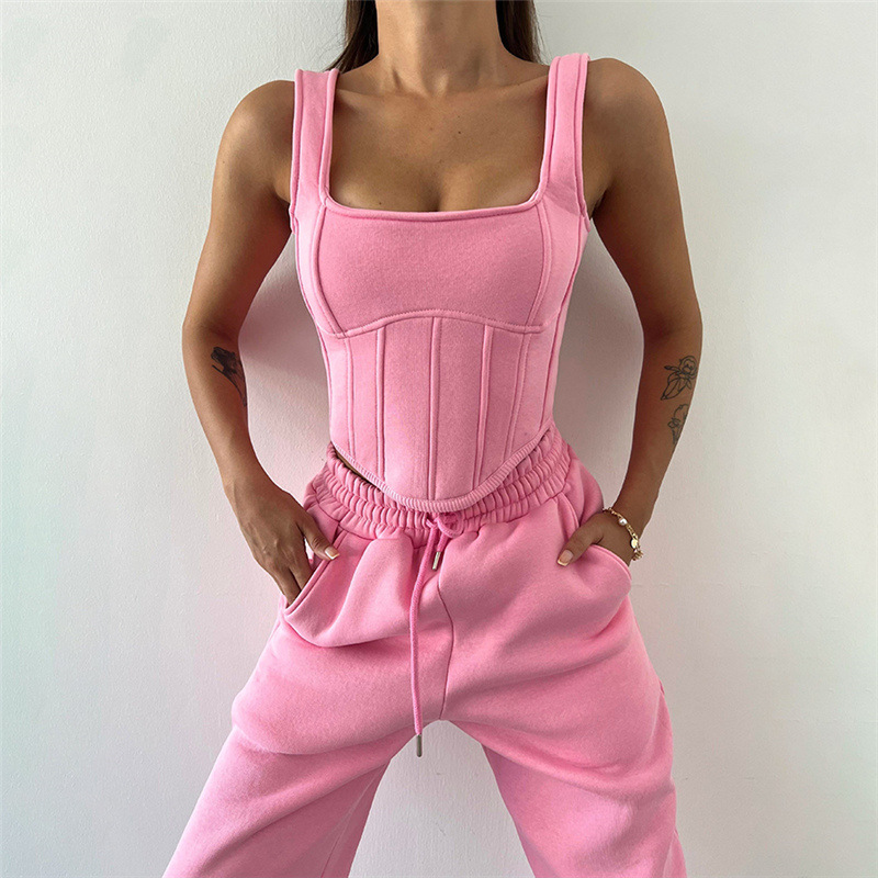 3 Pieces Tracksuit Custom Women Blank Sweatsuit
