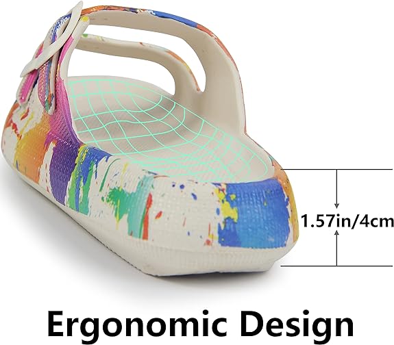 Pillow Sandals for Women Men Thick Sole Adjustable Buckles EVA