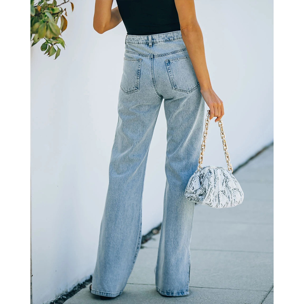 Ladies Pants Straight Fit Denim Jeans for Women High Waist Jeans High Quality Ladies Jeans