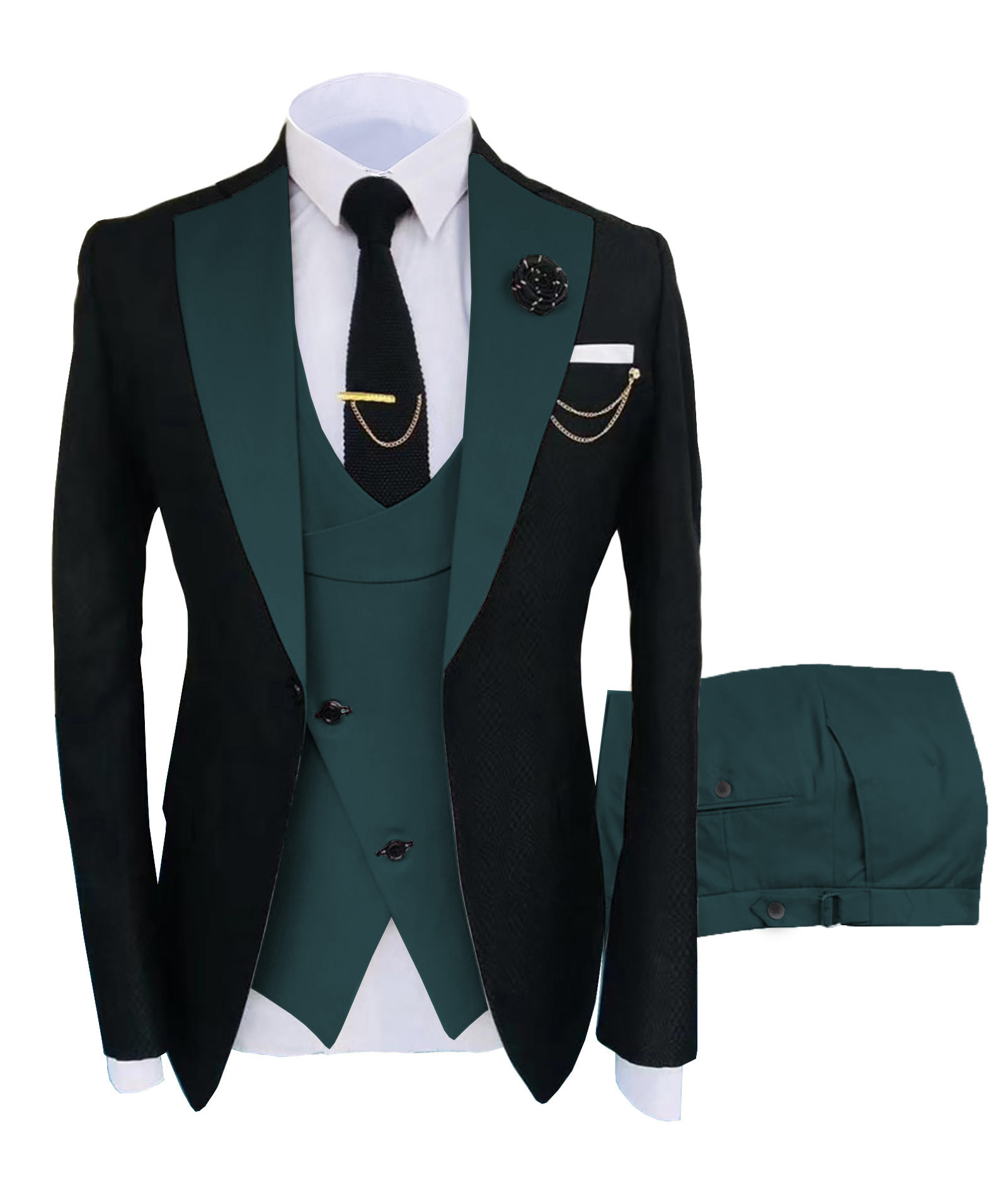 Men Suits Blazer 3 Pieces Elegant 2 Sets Luxury Wedding Business Vest Pants Coats Formal Jackets
