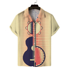  Personality Designer Short Sleeve Shirt Full Printed Collared Shirt for Men