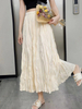 Wholesale Stylish Women Polyester High Waist Formal Long Maxi Pleated Skirt