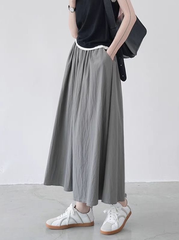 Casual Patchwork Belt Custom Skirt For Women