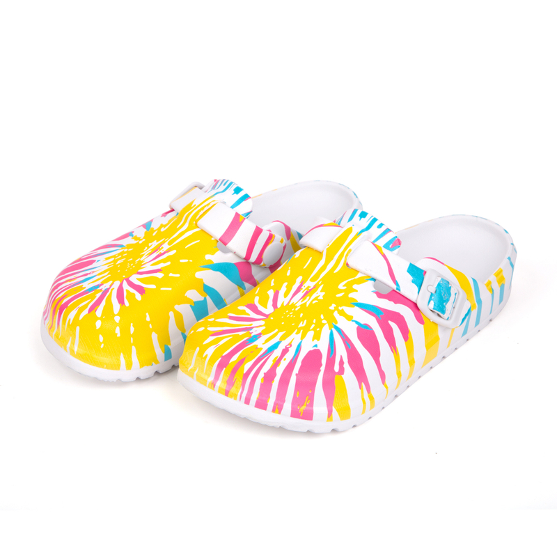 Fashion Beautiful Printing Ladies Nurse Clog Shoes Cheap Gardening Clog Slippers for Women 2024