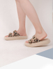 Summer Thick Bottom EVA Leopard Adjustable Two-button Trample Soft Cool Sports Slippers Outdoor Fashion House Slippers for Women