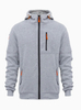 Men's Fashion Oversize Cotton Hoodie Custom Logo Embroidery Long Sleeve Pullover with Zipper 