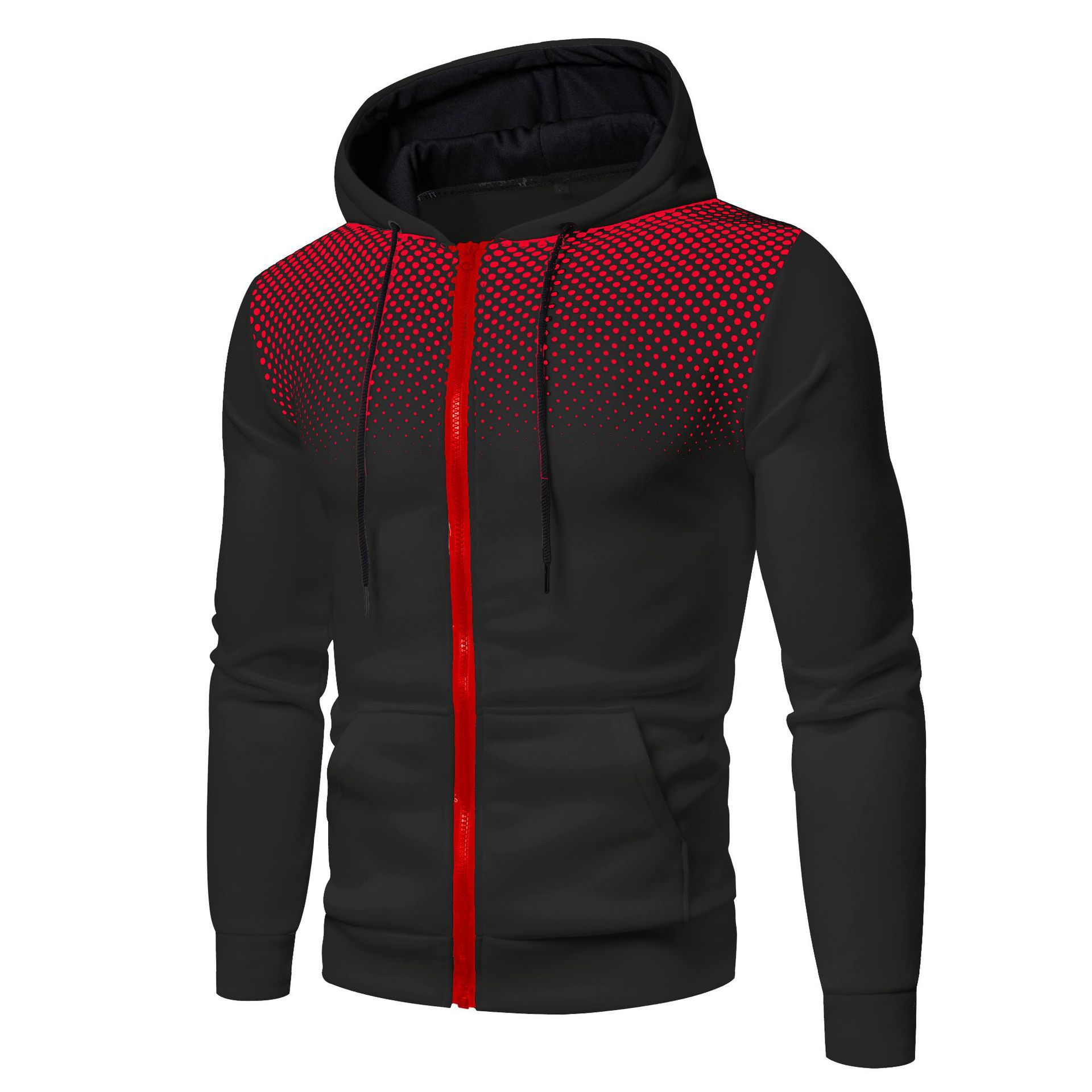  Plain Plus Size Blank Custom Printed Zip Up Gym Fitness Men Hoodies 