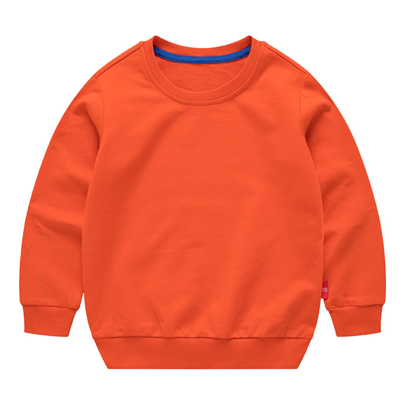 Wholesale Children French Terry Sweatshirt Custom Logo Kids 100% Cotton Crewneck Sweatshirt