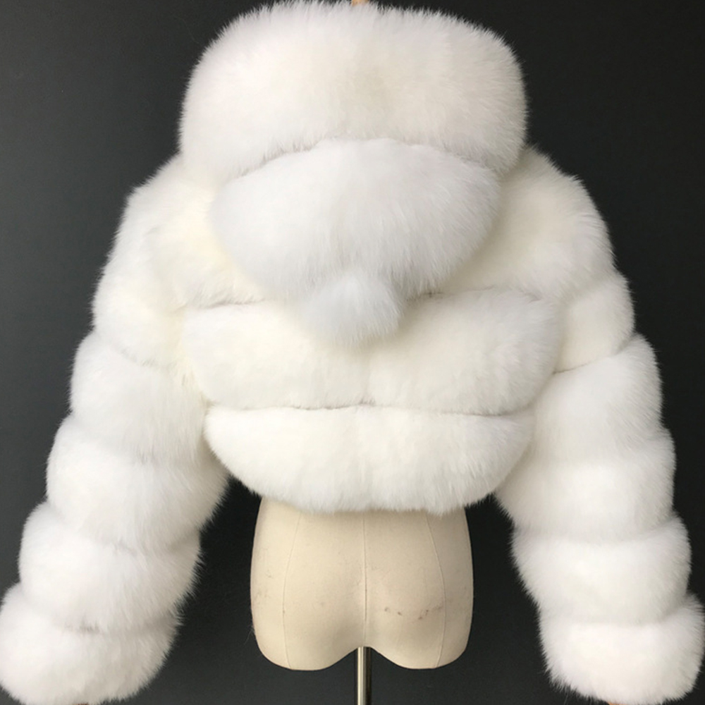 Winter Pink Women's Leather Plus Size Women's Top Jacket Short Women Faux Fur Coat