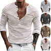 Men's Long Sleeve Striped Shirt Business Casual Shirts Cotton Fabric Formal Office Shirts For Men
