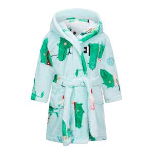 Children's Bathrobes Hooded Flannel Cartoon Printed Home Clothes Children's Sleepwear Pajamas Manufacturer