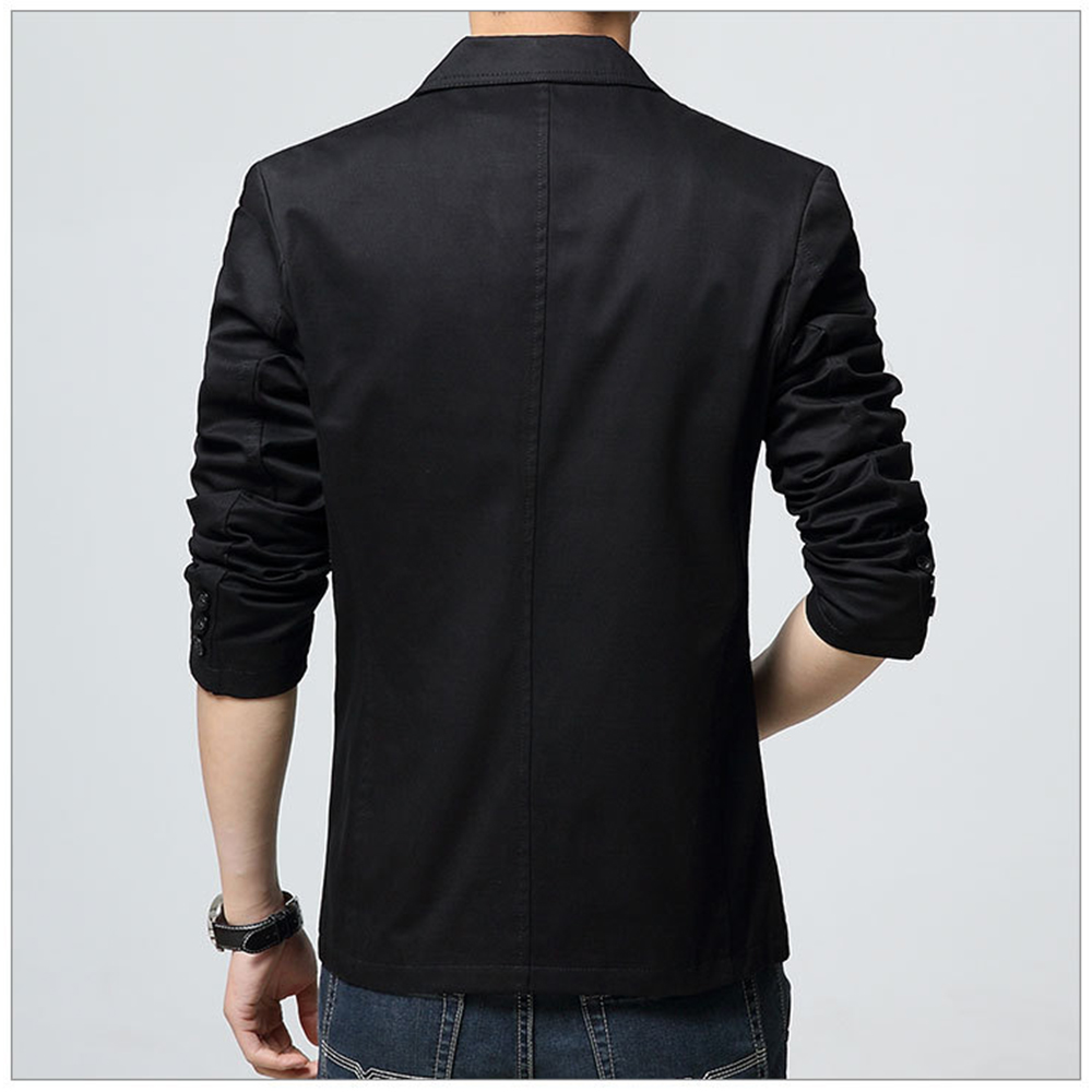 Men's Business Casual Solid Small Suit Cotton Men's Suit Jacket Top