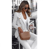 Wholesale Customised Long Sleeve Double Breasted Solid Colour Standing Collar Small Suit