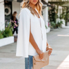 Womens Cape Blazer Split Open Front Cloak Jacket Workwear Blazers Ladies Womens Coat