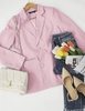 Fall Casual Blazers Long Sleeve Lapel Open Front Button Work Blazer Jackets with Pockets