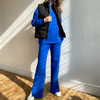 Pullover Sweatshirt Split Pants Tow Piece Set Women