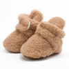 Cute Girs Brown Red Plush Wram Slippers Fur Toddler Kids Baby Slides Sandals for Winter