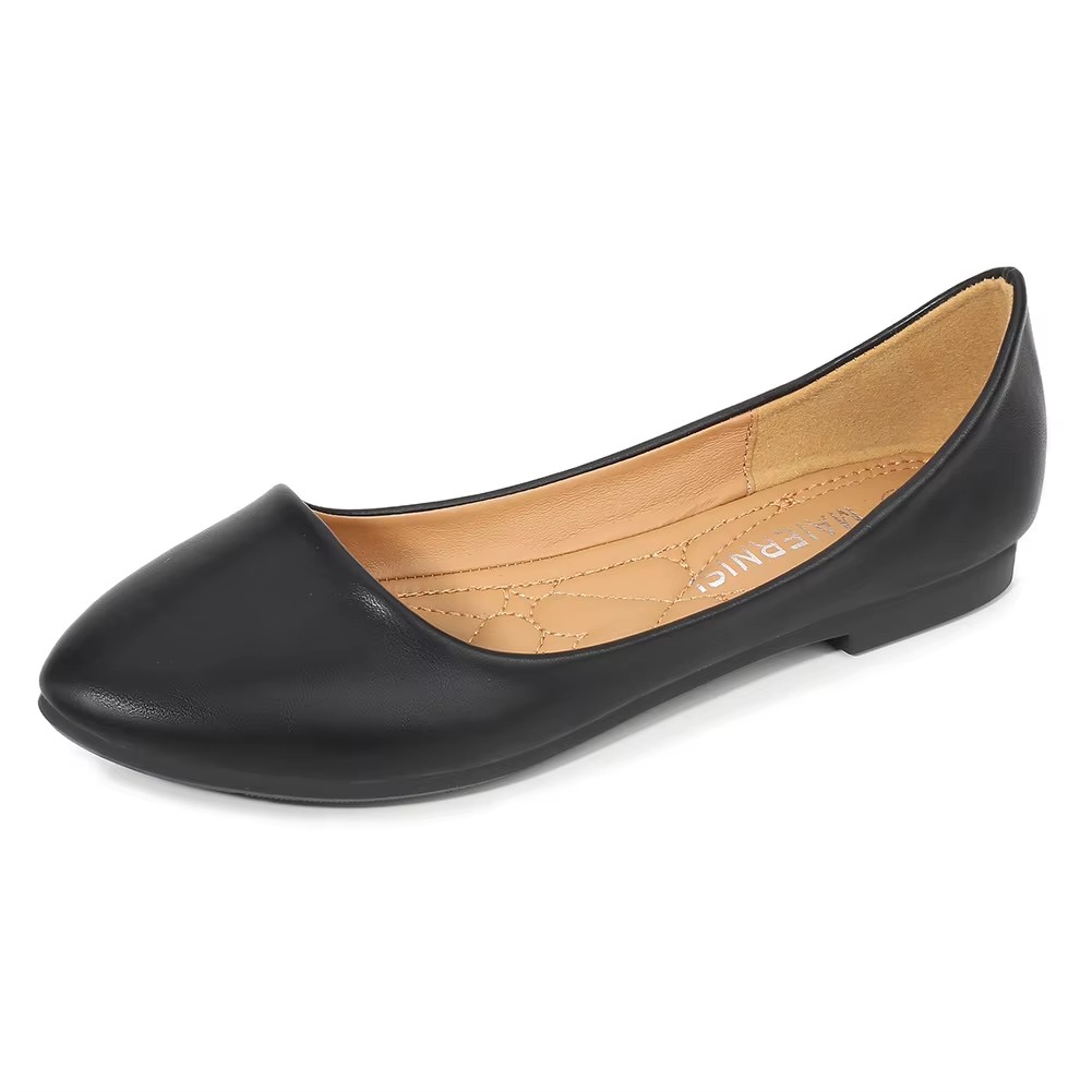 Ladies Office Pu Leather Uniform Shoes with Low Heel Safety Work Shoes Flat Office Shoes for Women Ladyn