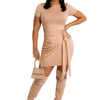 Cotton A-line O-neck Elegant Casual Dresses Ladies Casual Women Summer