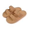 Double Buckle Thick Sole Bath Slipper Soft Platform Flip Flops Women's Slippers