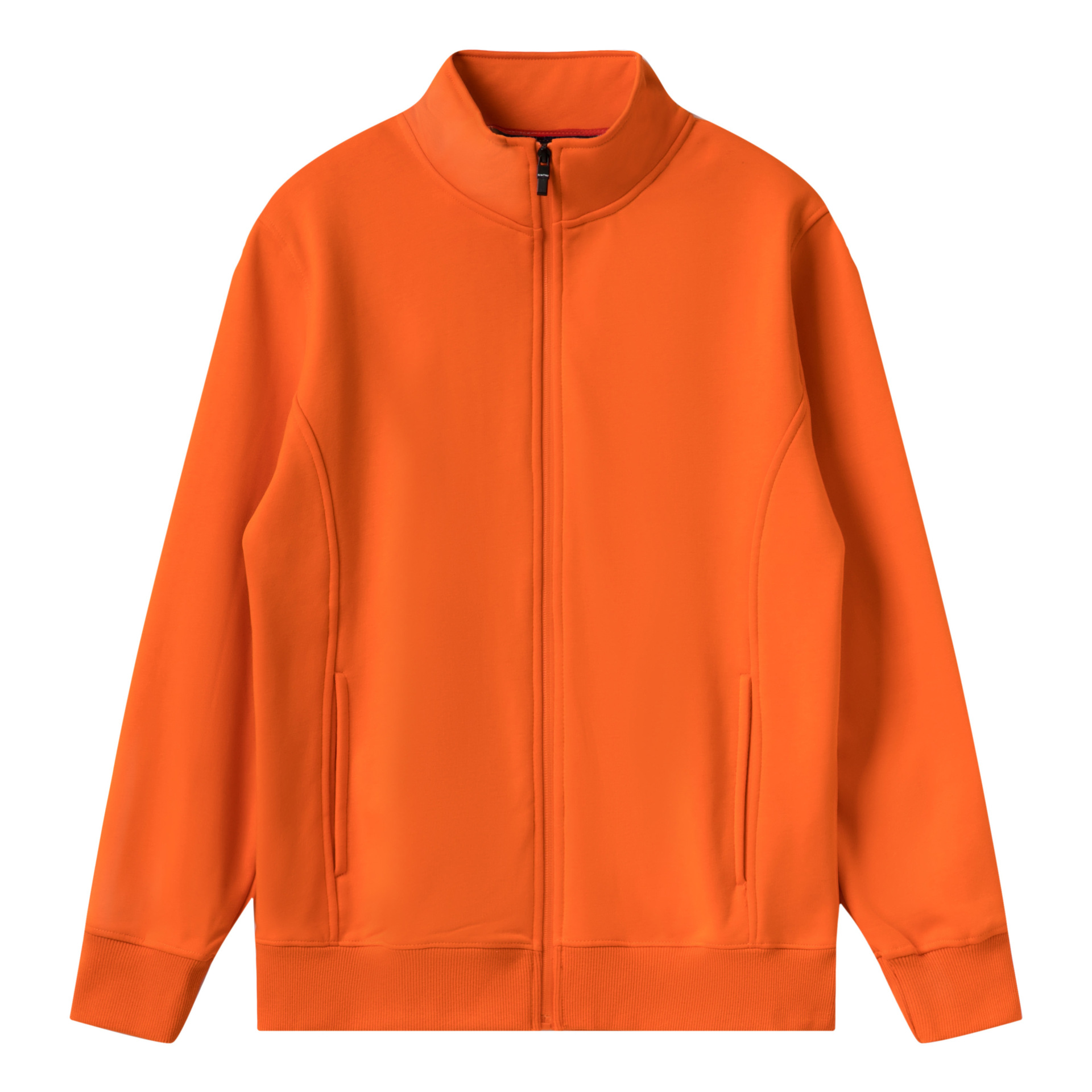 Stand Collar Sweater Hoodies No Hood Custom Design Zip Up Hoodies Jacket Coat for Men