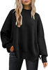 Women S Round Neck Bat Sleeve Sweater