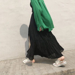 Fashion Long Maxi A-line Elastic Waist Women Skirts