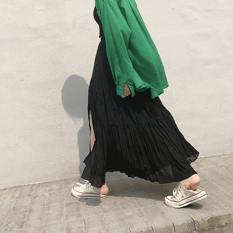 Fashion Long Maxi A-line Elastic Waist Women Skirts