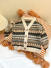 Ribbed Party Dress Casual Girls Baby Sweaters Cardigan Sweater