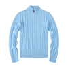 Custom Turtleneck Men Designer Half Zip Up Fleece Pullover Knitted Sweater For Men