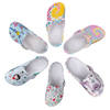 Fashion Beautiful Printing Ladies Nurse Clog Shoes Cheap Gardening Clog Slippers for Women 2024