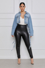 Trendy Backless Tassel Short Denim Jacket Hollow Out Jacket Jean Woman Mesh Denim Jacket Girl