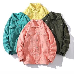 Fashion New Oversize Winter Jackets Solid Color Hip Hop Jeans Jacket For Men Custom Jackets Coat Unisex