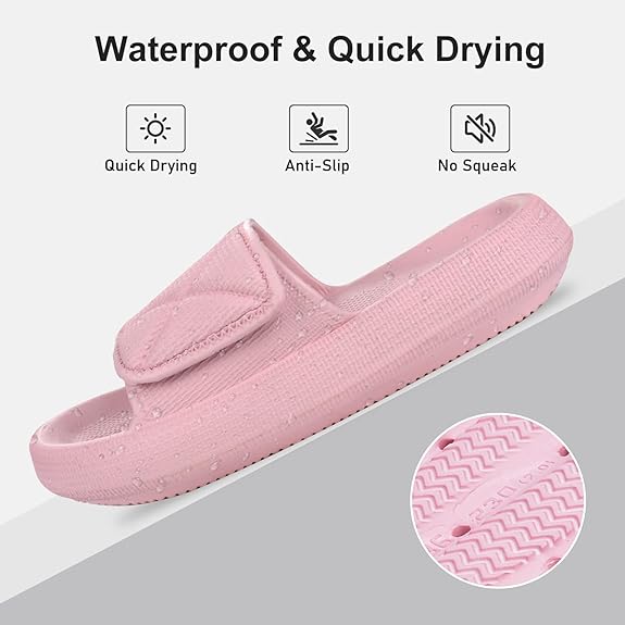 Pillow Slippers Bathroom Slides Soft Comfy Thick Sole Sandals Quick Drying Pillow Slides