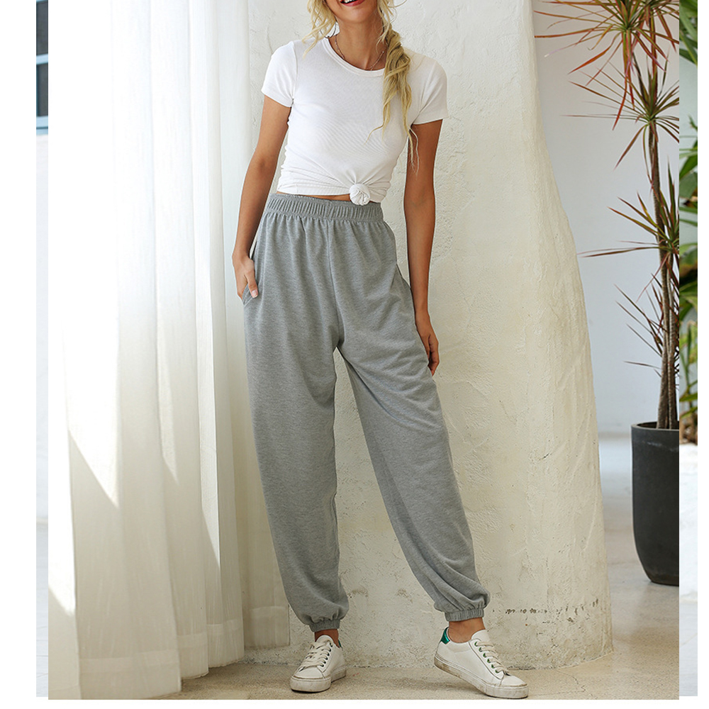 Women Home Leisure Yoga Running Sports Loose Pants Casual Pants For Ladies