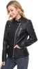 Leather Jacket for Women Faux Stand Collar Zip Up Motorcycle Short PU Moto Biker Outwear Coat