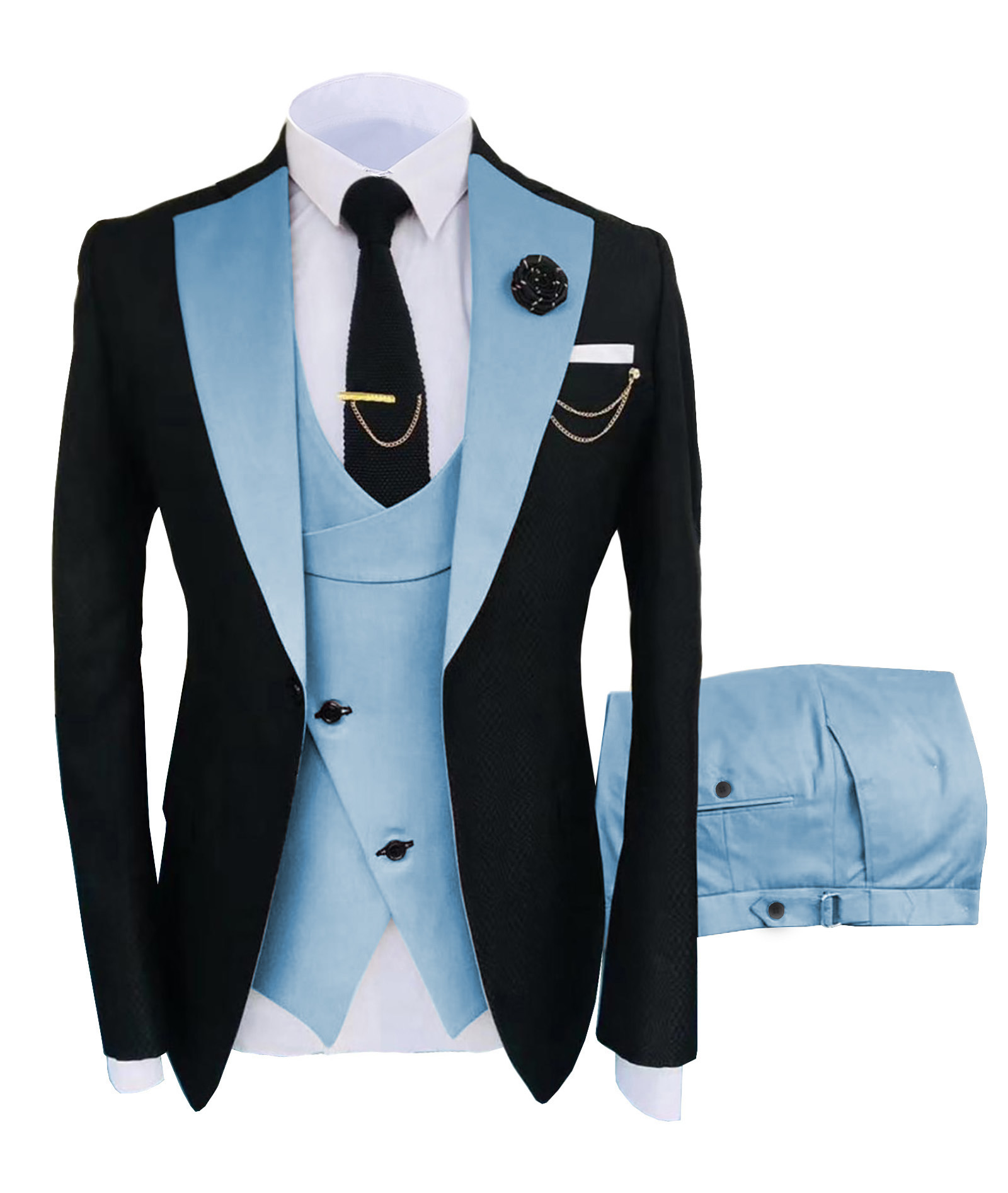 Men Suits Blazer 3 Pieces Elegant 2 Sets Luxury Wedding Business Vest Pants Coats Formal Jackets