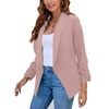 Womens Lightweight Thin 3/4 Sleeve Open Front Blazer Plus Size Woman Blazer Jacket