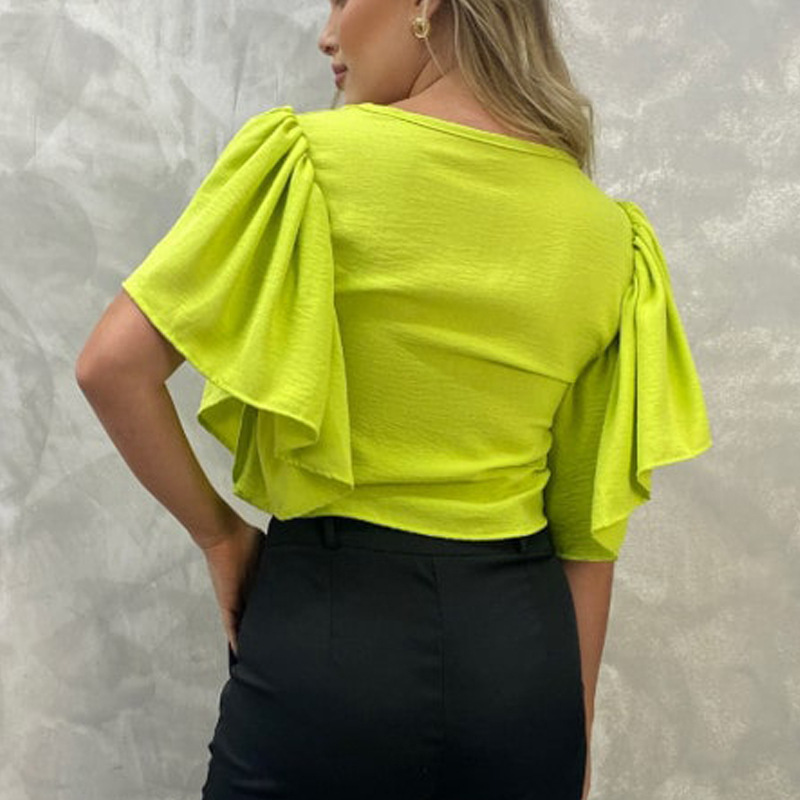 Summer Loose Cardigan Capes Bolero Shrug Flare Sleeve Tie Front Sun Protection Cardigan