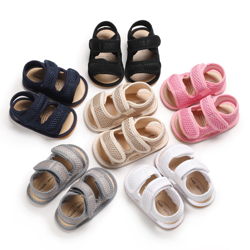 Infant Baby Casual Shoes Girl Soft Flat Double Band Summer Kid Slide Sandals