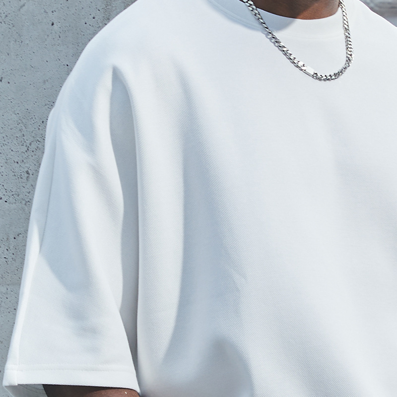 Wholesale Men Blank T-shirt Custom Quality Cotton Loose Drop Shoulder Oversize T Shirt