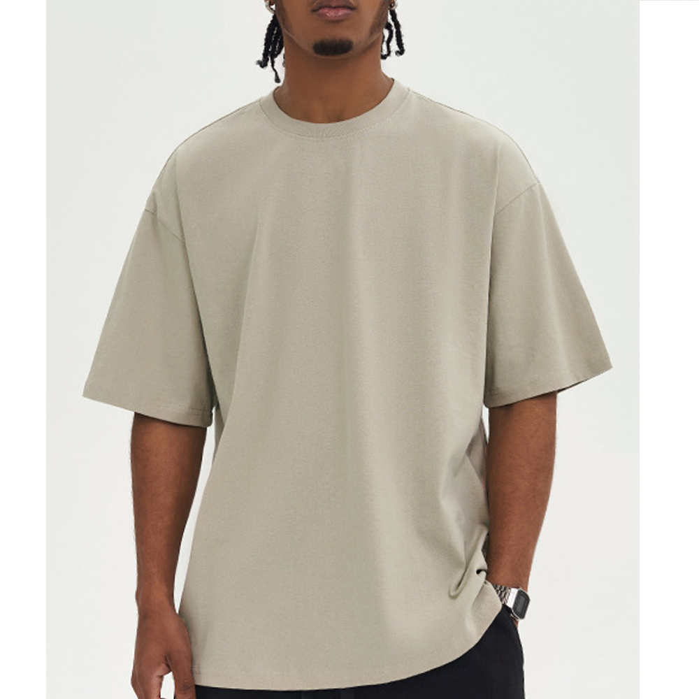 Blanks Oversized T-shirts Unisex Boxy T Shirt Hip Hop T-shirt Solid Heavyweight 100% Cotton 220 GSM Streetwear T Shirt for Men