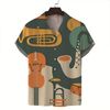  Personality Designer Short Sleeve Shirt Full Printed Collared Shirt for Men